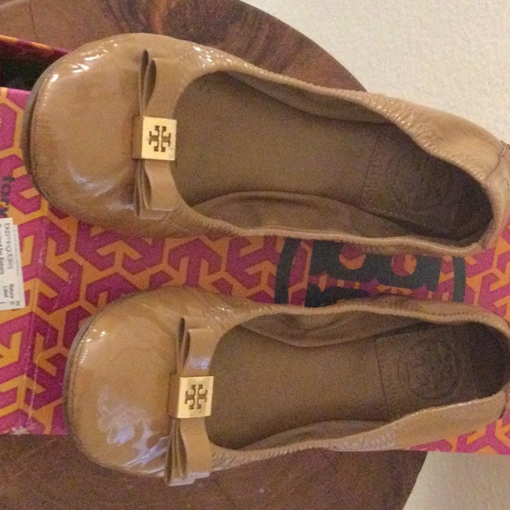 Tory Burch patten leather flats size 5.